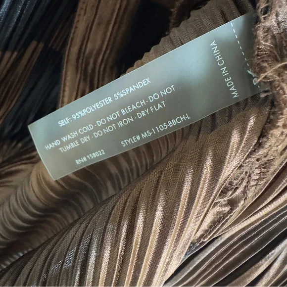 Dressed in lala long sleeve plisse pleated checkered button down satin shirt - Picture 6 of 7